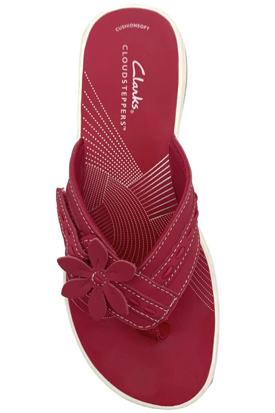 Clarks Cloudstep Women's Breeze Opal Athleisure Flip Flop Raspberry - Medium - Picture 2 of 3
